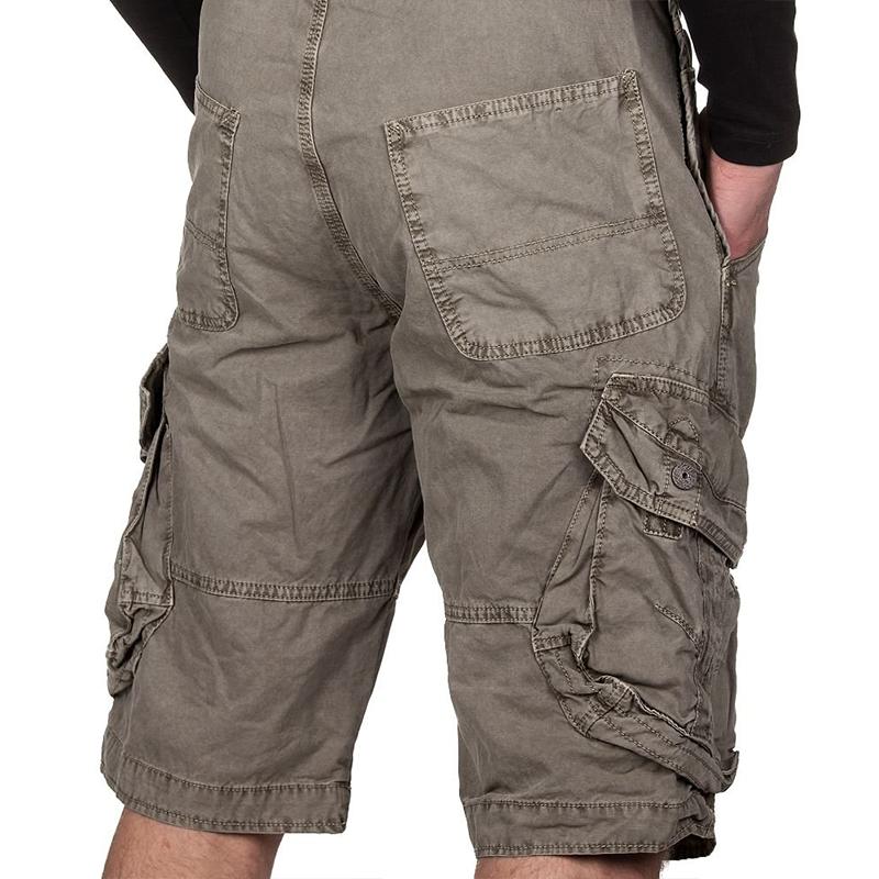 Herren Latzhose Cargo Shorts Freizeit Overalls 00360239Z