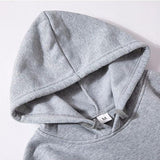 Men's Casual Solid Color Kangaroo Pocket Hooded Long Sleeve Sweatshirt 22891112Y