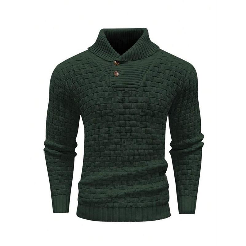 Lässiger Jacquard-Strickpullover mit Revers für Herren 15858753Y