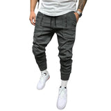 Men's Casual Zipper Pocket Elastic Waist Slim Fit Pants 45566300M