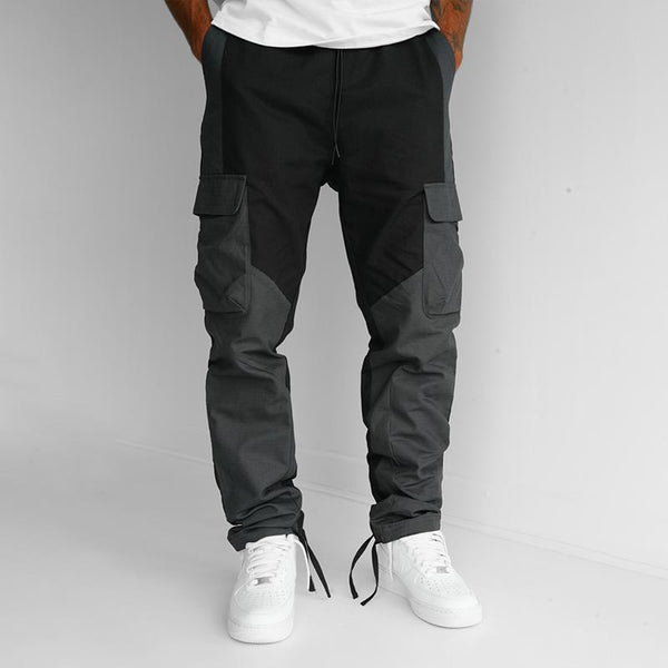 Men's Color Block Multi-pocket Straight Cargo Pants 18125285Z