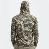 Men's Casual Outdoor Camouflage Quick-drying Long-sleeved Hooded T-shirt 45228692M