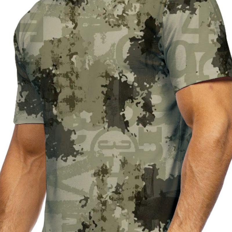Men's Camouflage Printed Crew Neck Short Sleeve T-Shirt 28416606Y