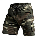 Men's Casual Cotton Blend Camouflage Loose Cargo Shorts 47470701M