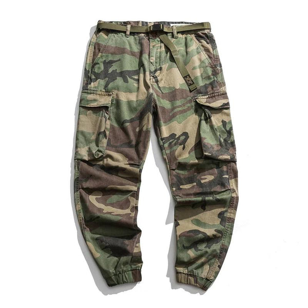 Men's Loose Camouflage Multi-pocket Cargo Pants 77371304Z