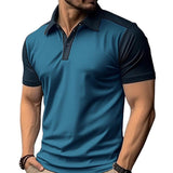 Men's Contrast Print Casual POLO Shirt 81833716X
