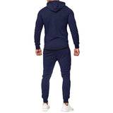 Men's Casual Sports Long-sleeved Sweatshirt Two-piece Set 81187199TO