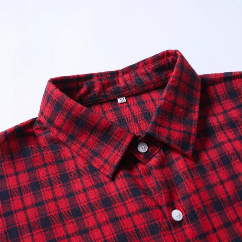 Men's Casual Plaid Long-Sleeved Shirt 85144499Y