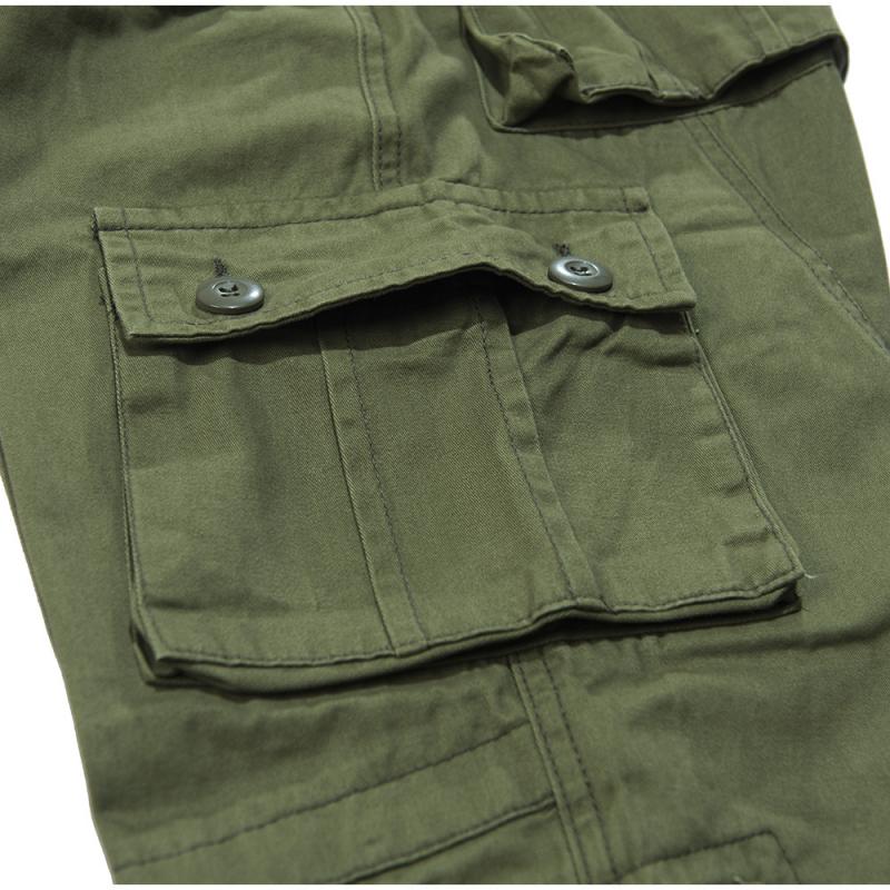 Men's Solid Cotton Multi-pocket Straight Cargo Pants 07847869Z ...