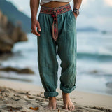 Men's Vintage Ethnic Loose Straight Pants 44983990Y