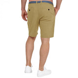 Men's Casual Cotton Blend Striped Loose Suit Shorts (Belt Excluded) 14797120M