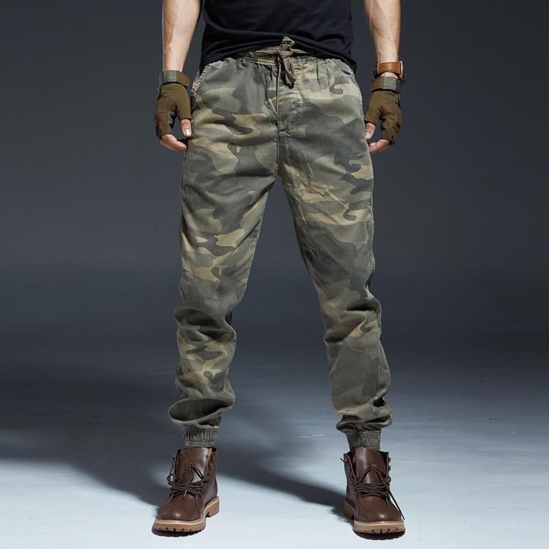 Men's Camouflage Elastic Waist Cargo Pants 05093237Z