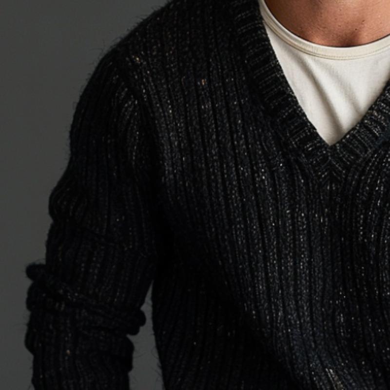 Men's Casual Warm V-Neck Pullover Knitted Sweater 08406440F