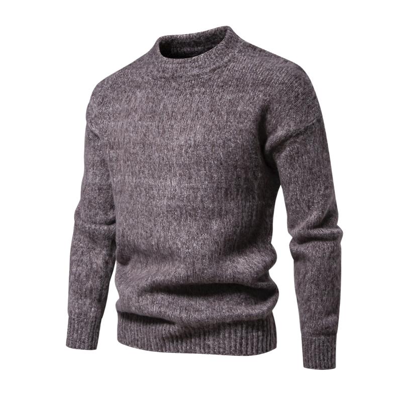 Men's Casual Round Neck Loose Knitted Pullover Sweater 71400779M