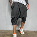 Men's Solid Color Loose Casual Harem Shorts 55014752Z
