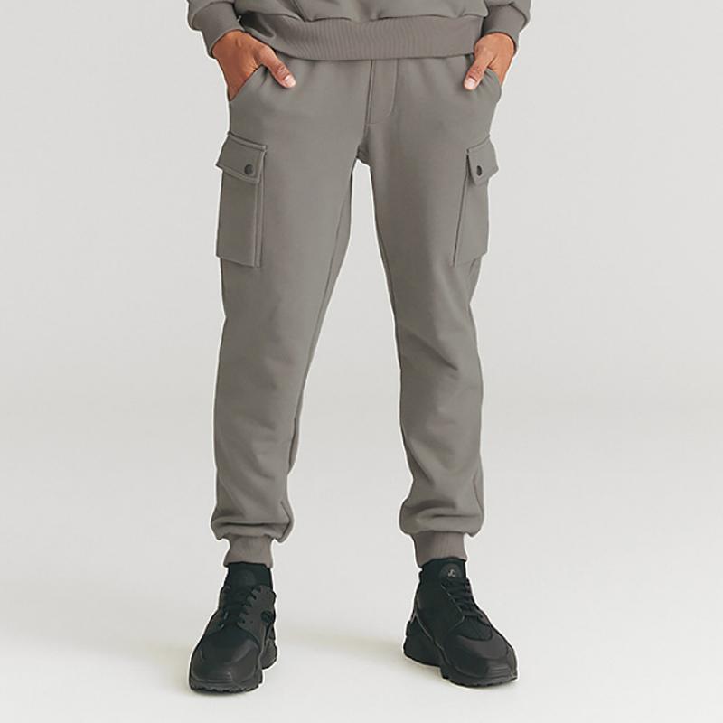 Men's Solid Multi-pocket Elastic Waist Casual Sports Pants 19963193Z