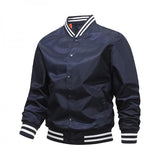 Men's Casual Stand Collar Baseball Collar Zipper Jacket 00981988M