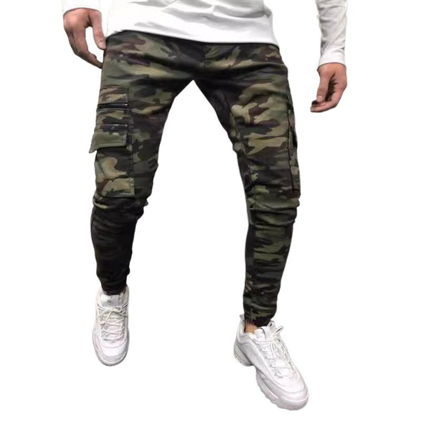 Men's Camouflage Slim Multi-pocket Cargo Pants 74492418Z