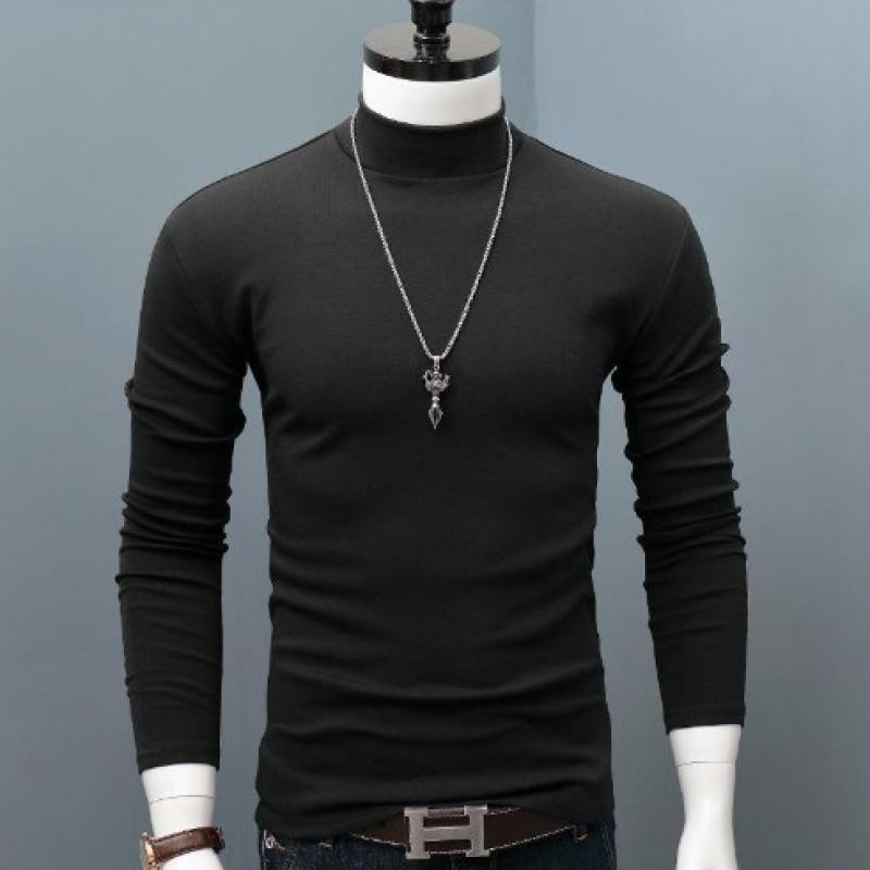 Men's Classic Slim High Neck Long Sleeve T-Shirt 69147885K