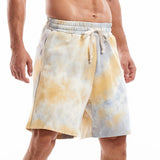 Men's Tie-dye Elastic Waist Straight Sports Shorts 46229263Z