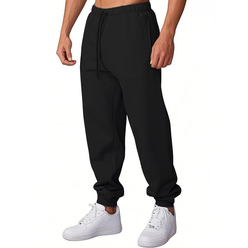 Pantaloni sportivi elastici in vita tinta unita da uomo 02786005Z