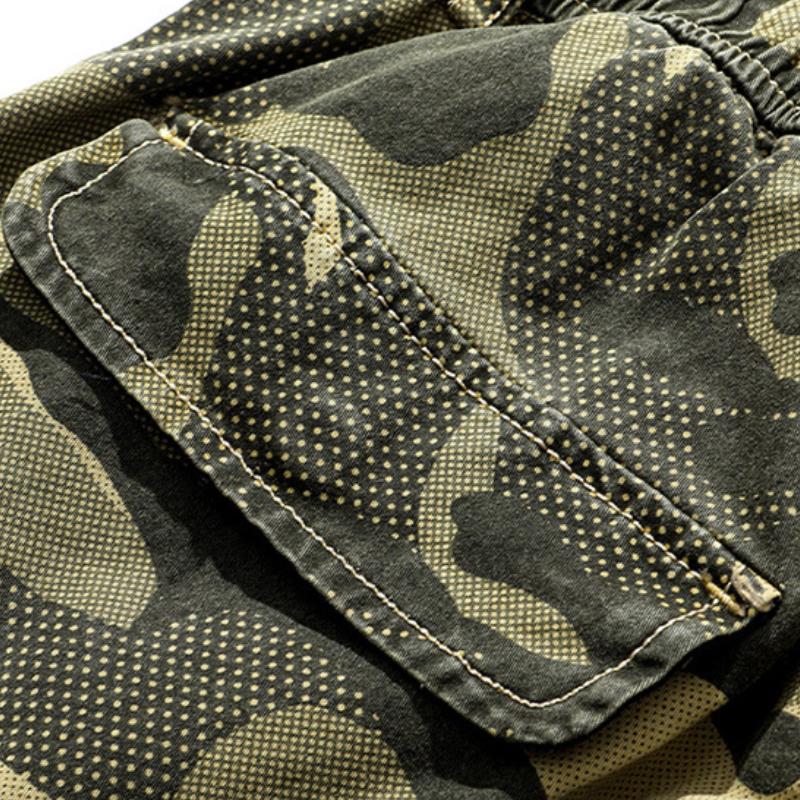 Men's Camo Retro Multi-Pocket Cargo Shorts 05812282Y