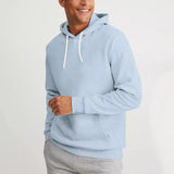 Men's Solid Mesh Long Sleeve Casual Hoodie 19371750Z