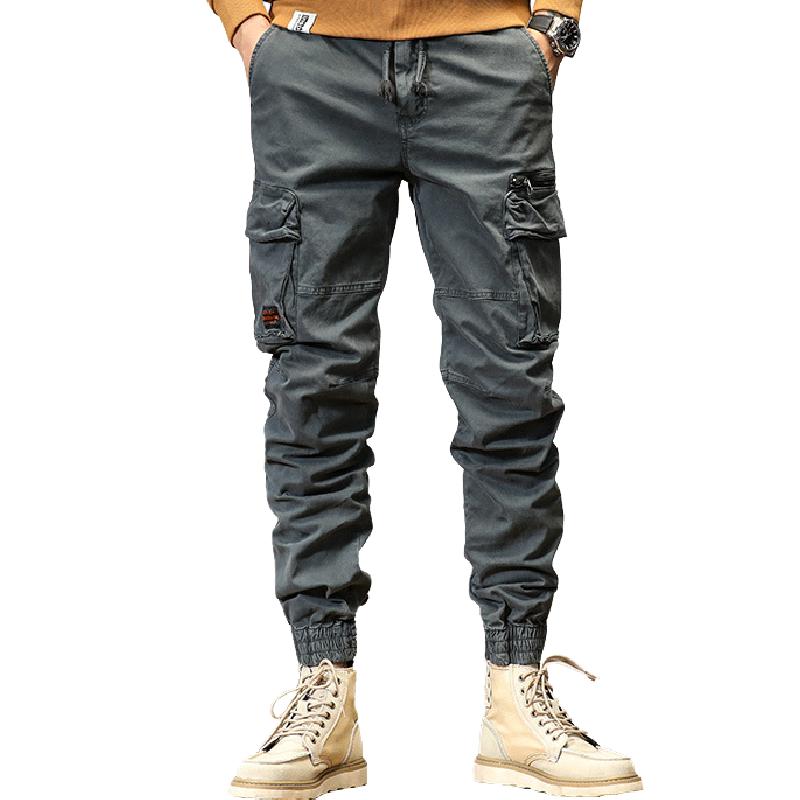 Men's Simple and Versatile Multi Pocket Cargo Pants 20526444F