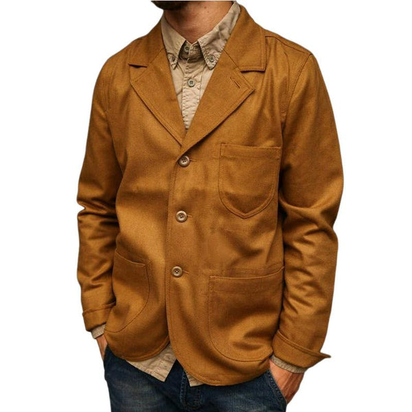 Men's Vintage Suede Lapel Jacket 90173296F