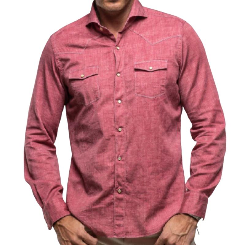 Men's Classic Casual Slub Cotton Long Sleeve Shirt 87723160K