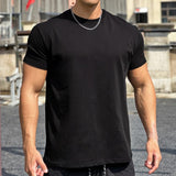 Men's Round Neck Short Sleeve Sports Casual T-shirt 64702065Z