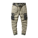 Men's Casual Camouflage Colorblock Multi-Pocket Cargo Pants 20352124M