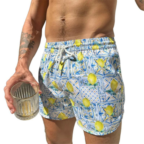 Men's Loose Quick-drying Hawaiian Casual Beach Shorts 73992907X