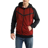 Men's Casual Color Matching Hooded Sweatshirt Jacket 73800577Y