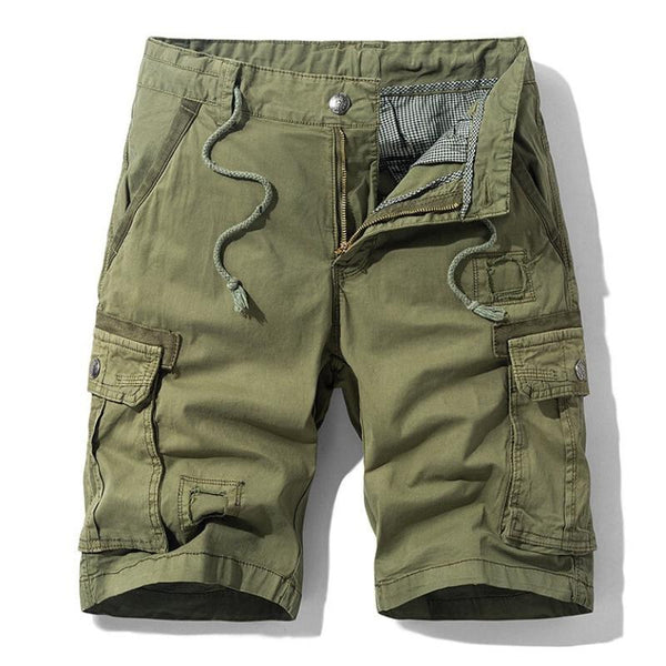 Men's Casual Cotton Washed Distressed Straight Cargo Shorts 58115336M