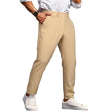 Men's Solid Color Straight Suit Pants 40253265Z