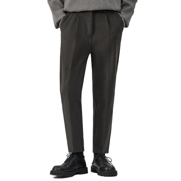 Men's Woolen Thickened Cone-shaped Business Casual Slim-fit Pants 82649616Z