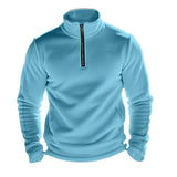 Men's Casual Outdoor Zipper Stand Collar Polar Fleece Pullover Sweatshirt 38767226M