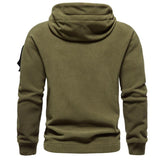 Men's Outdoor Polar Fleece Hooded Windproof Warm Sweatshirt 70031852Y