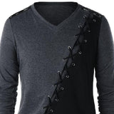 Men's Casual Fashion V-neck Sweatshirt 20446299F