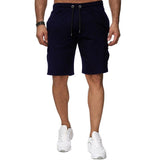 Men's Casual Solid Color Multi-Pocket Cargo Shorts 13630325M