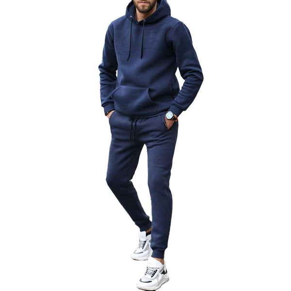Men's Fashion Loose Hoodie And Elastic Waist Trousers Sports Casual Set 86056979Z