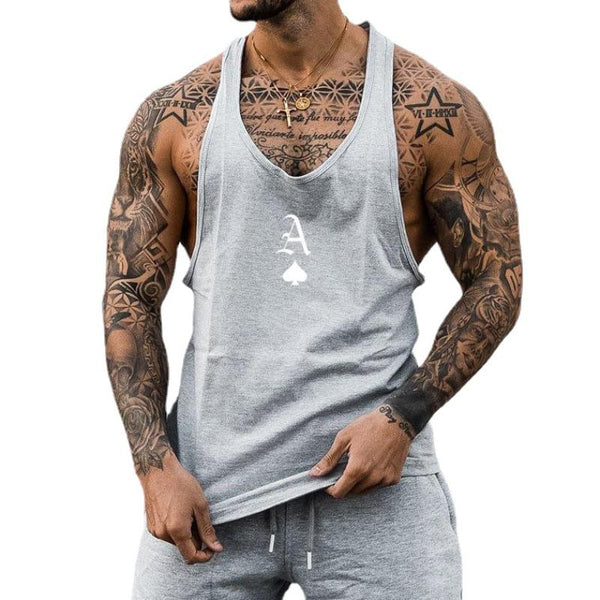 Men's Casual Square A Round Neck Tank Top 35792769TO
