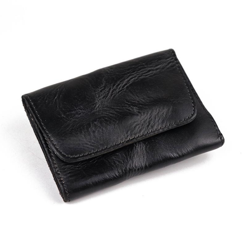 Men's Retro Distressed Washed Vegetable Tanned Cowhide Wallet 62091479M