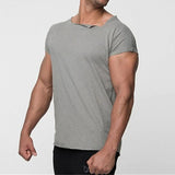 Men's Casual Solid Color Short Sleeve T-Shirt 13842704Y