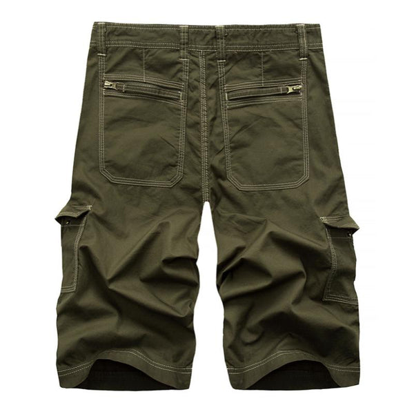Men's Casual Cotton Blended Loose Multi-pocket Cargo Shorts 40626749M