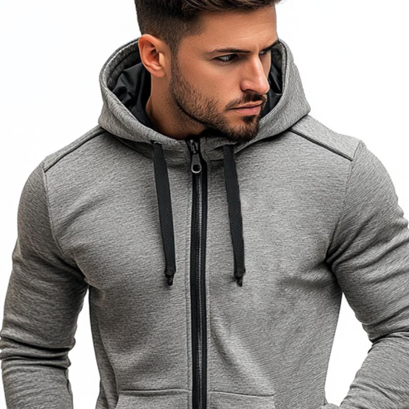 Men's Classic Casual Slim Fit Hooded Zip-Up Hoodie 88956847K