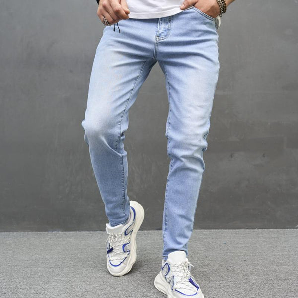 Men's Fashion Distressed Tight Cotton Jeans 98175919Z