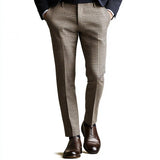 Men's Retro Classic Casual Fashion Slim Fit Houndstooth Suit Pants 82382260K