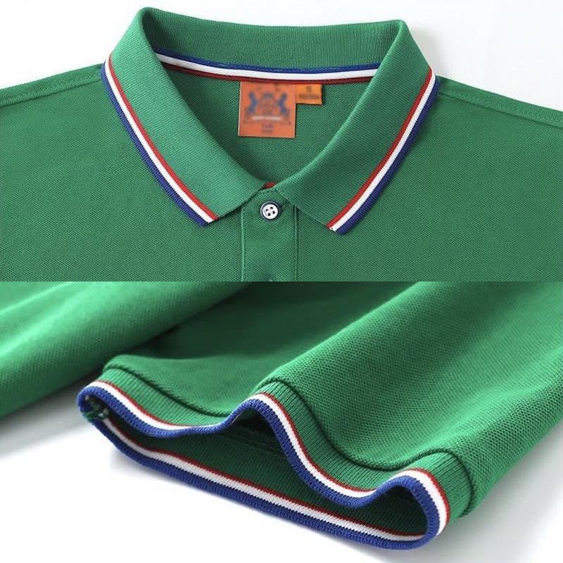 Men's Colorblock Trim Short Sleeve Polo Shirt 81063436Z